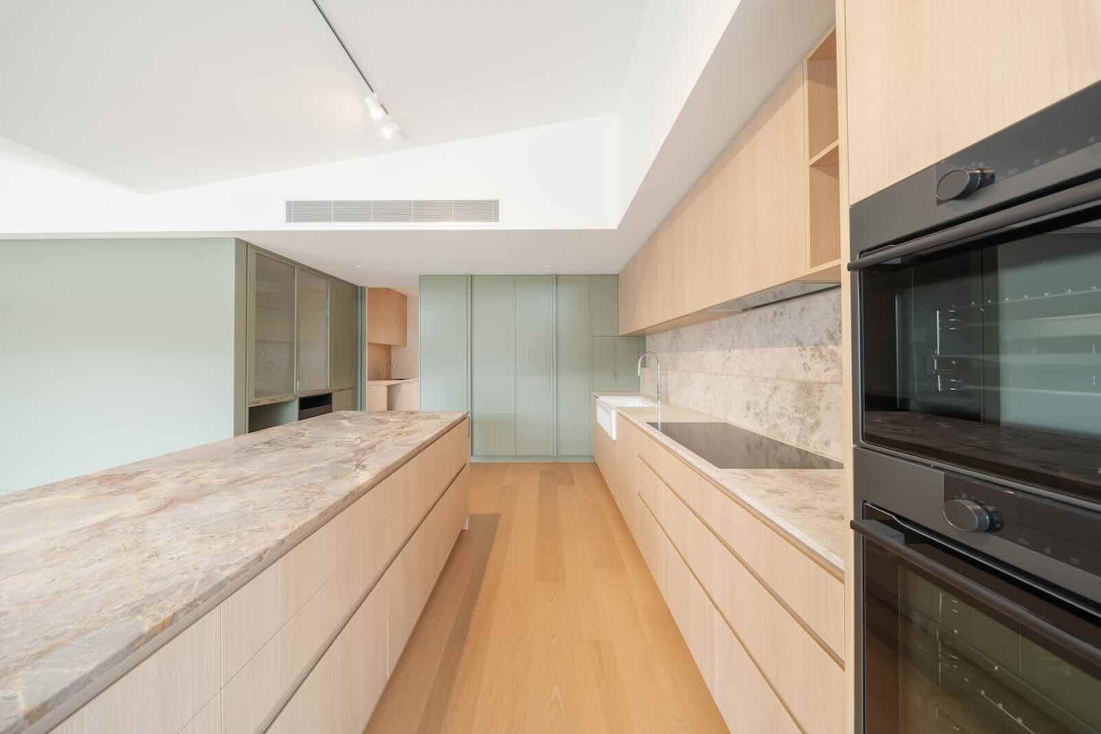 Kitchen joinery with built-in ovens