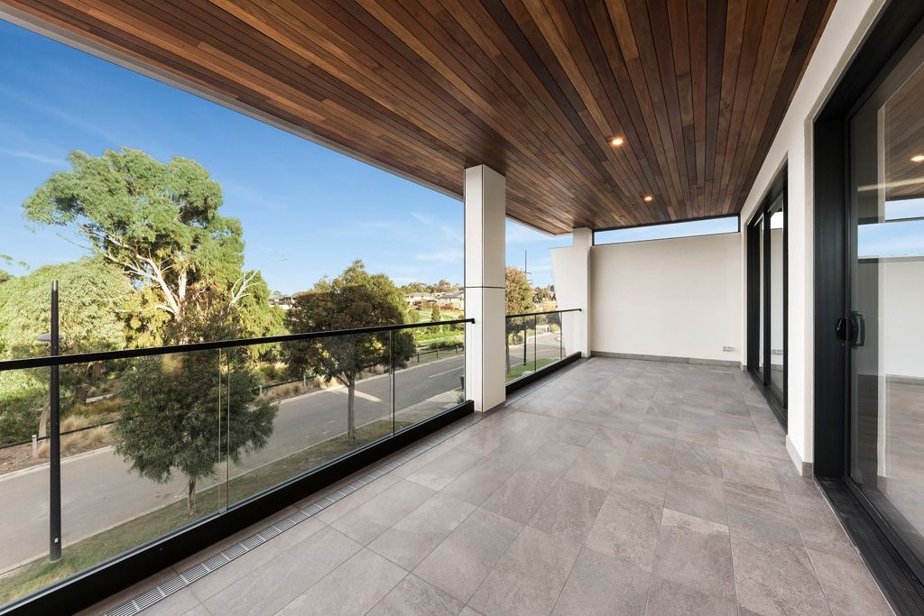 Covered balcony looking over the parklands