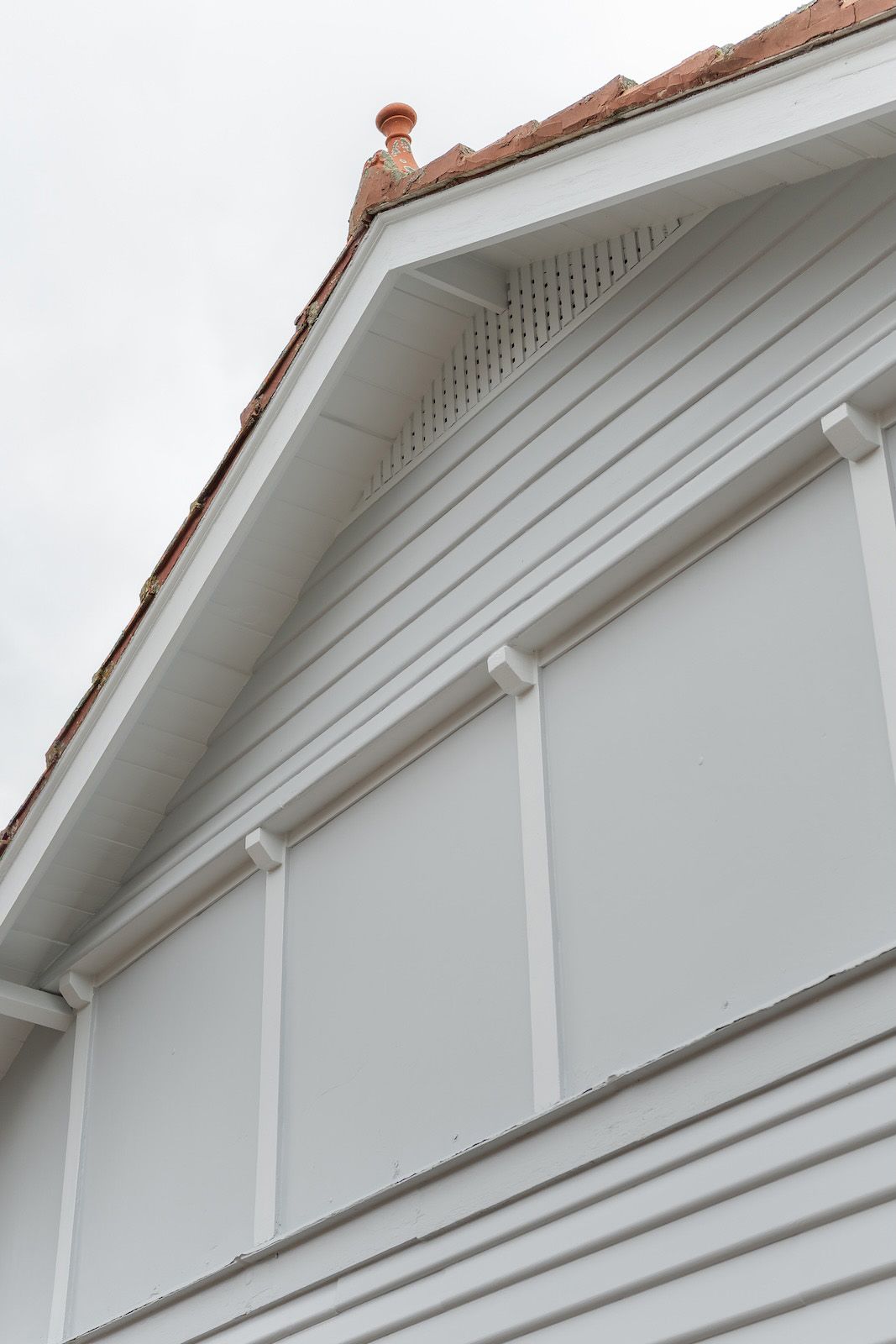 Weatherboard gable of the new extension